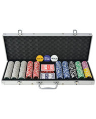 Coffret de poker avec 500 jetons Laser Aluminium | Mobilier & Déco