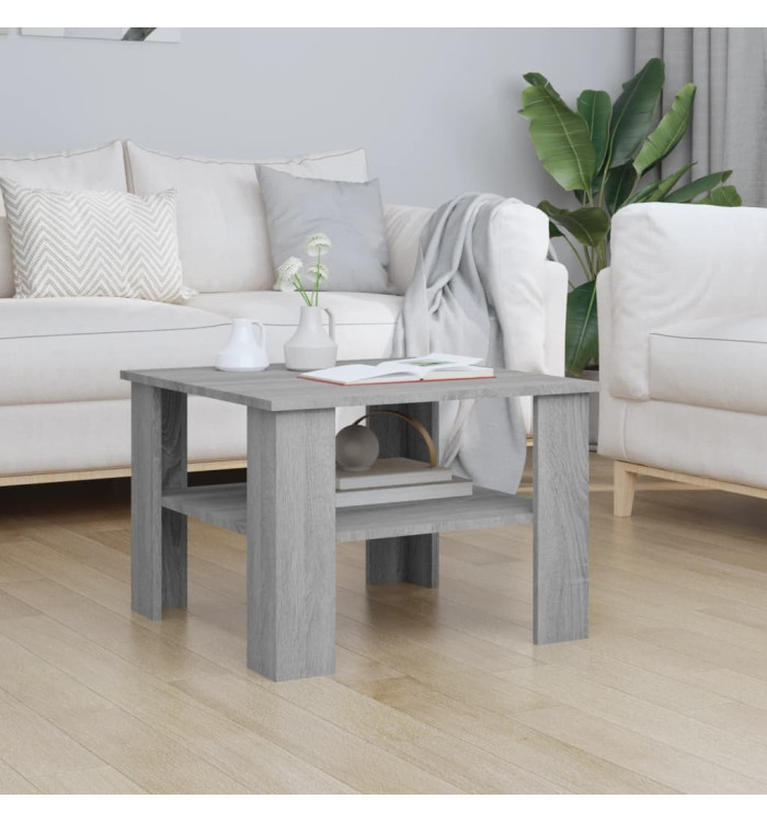 Table basse Sonoma gris 60x60x42 cm Bois d'ingénierie | Mobilier & Déco