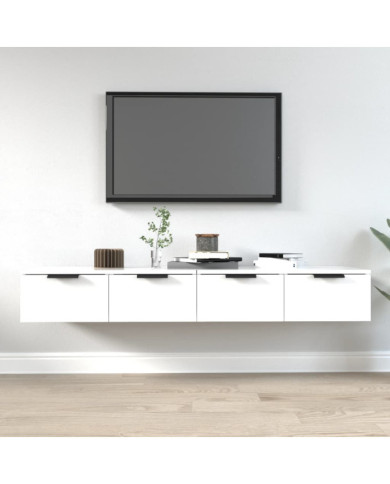 Armoires murales 2 pcs blanc 68x30x20 cm Bois d'ingénierie | Mobilier & Déco