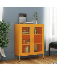 Armoire de rangement Jaune moutarde 80x35x101,5 cm Acier | Mobilier & Déco