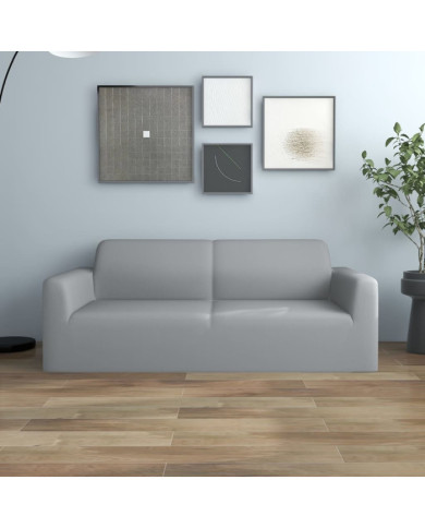 Housse extensible de canapé 2 places Gris Jersey de polyester | Mobilier & Déco