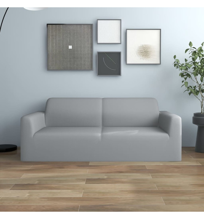 Housse extensible de canapé 2 places Gris Jersey de polyester | Mobilier & Déco