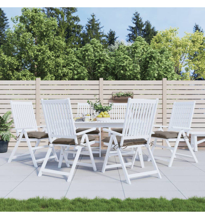 Coussins de chaise lot de 6 taupe 40x40x7 cm tissu oxford | Mobilier & Déco
