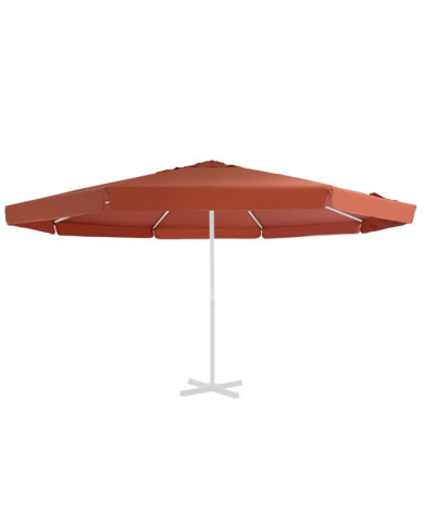 Tissu de remplacement de parasol d'extérieur Terre cuite 500 cm | Mobilier & Déco