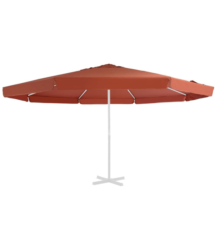 Tissu de remplacement de parasol d'extérieur Terre cuite 500 cm | Mobilier & Déco