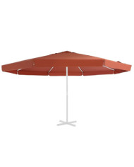 Tissu de remplacement de parasol d'extérieur Terre cuite 500 cm | Mobilier & Déco