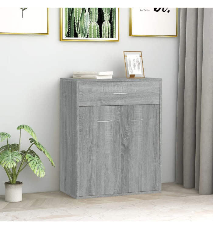 Buffet Sonoma gris 60x30x75 cm Bois d'ingénierie | Mobilier & Déco