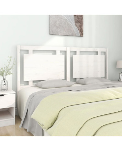 Tête de lit Blanc 165,5x4x100 cm Bois massif de pin | Mobilier & Déco