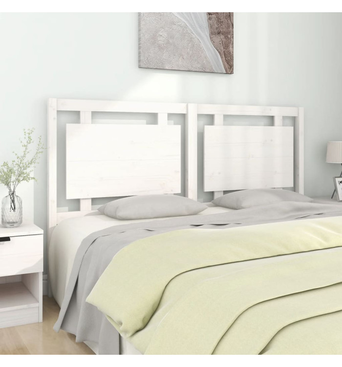 Tête de lit Blanc 165,5x4x100 cm Bois massif de pin | Mobilier & Déco