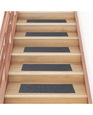 Tapis d'escalier autocollants Rectangulaire 15 pcs 76x20 cm | Mobilier & Déco