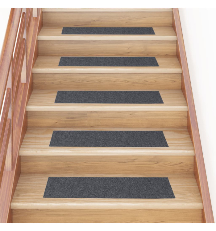 Tapis d'escalier autocollants Rectangulaire 15 pcs 76x20 cm | Mobilier & Déco