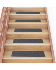 Tapis d'escalier autocollants Rectangulaire 15 pcs 76x20 cm | Mobilier & Déco
