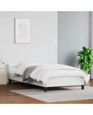 Cadre de lit avec tête de lit sans matelas blanc 80x200 cm | Mobilier & Déco