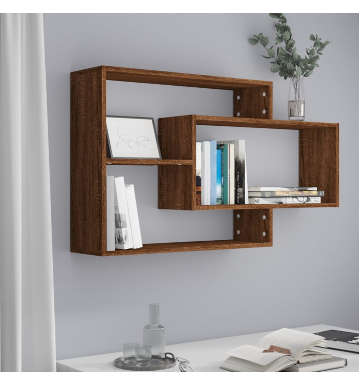 Étagère murale Chêne marron 104x20x58,5 cm Bois d'ingénierie | Mobilier & Déco