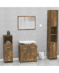 Meubles de salle de bain Chêne fumé Bois d'ingénierie | Mobilier & Déco