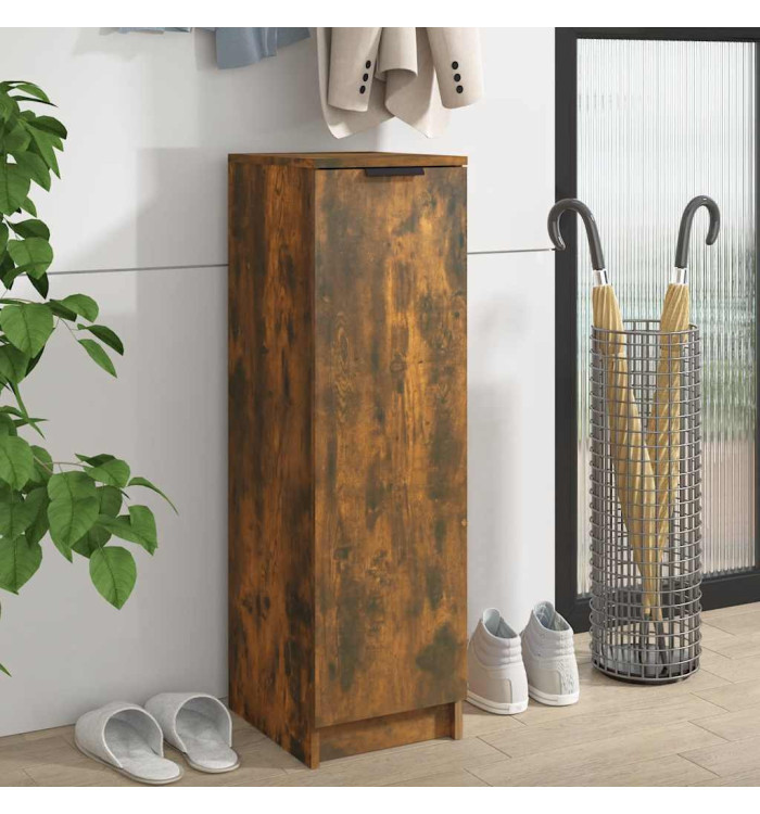 Meuble à chaussures Chêne fumé 30x35x100 cm Bois d'ingénierie | Mobilier & Déco