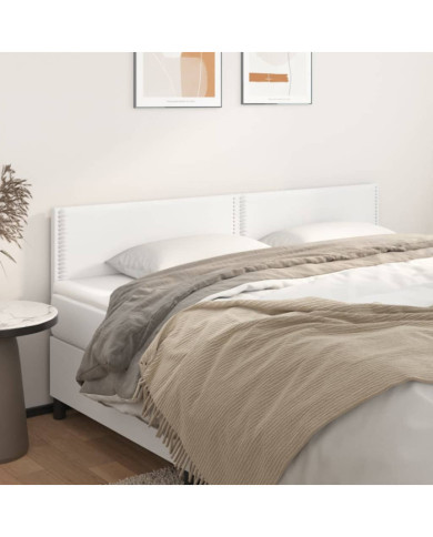 Têtes de lit 2 pcs Blanc 100x5x78/88 cm Similicuir | Mobilier & Déco