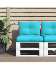 Coussins de palette lot de 2 turquoise tissu Oxford | Mobilier & Déco