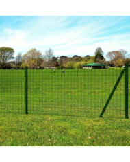 Clôture Euro Acier 25 x 0,8 m Vert | Mobilier & Déco