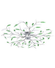 Plafonnier à bras en cristal acrylique 5 ampoules E14 Vert | Mobilier & Déco