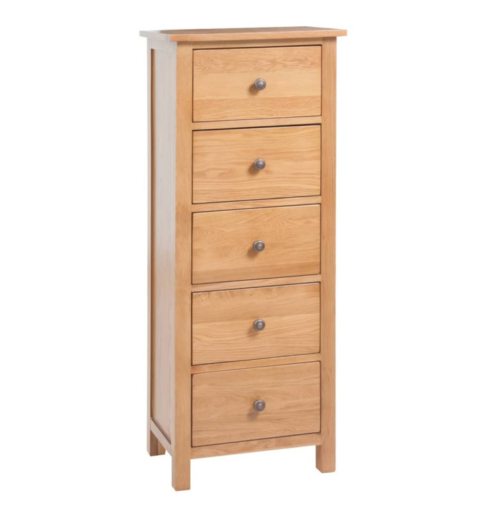 Commode haute 45x32x110 cm Bois de chêne massif | Mobilier & Déco