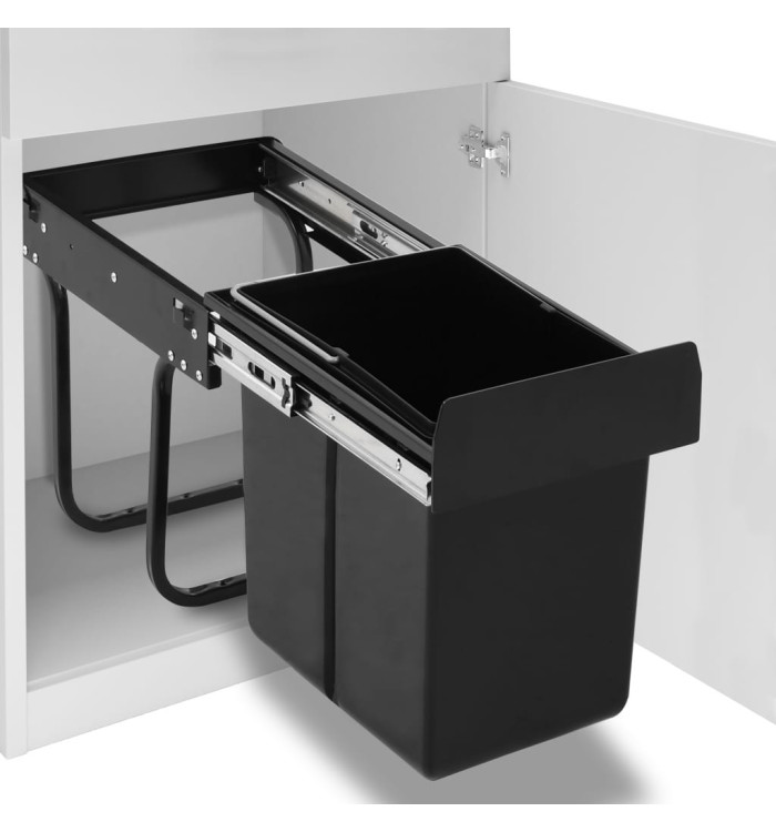 Poubelle amovible de cuisine fermeture en douceur 20 L | Mobilier & Déco