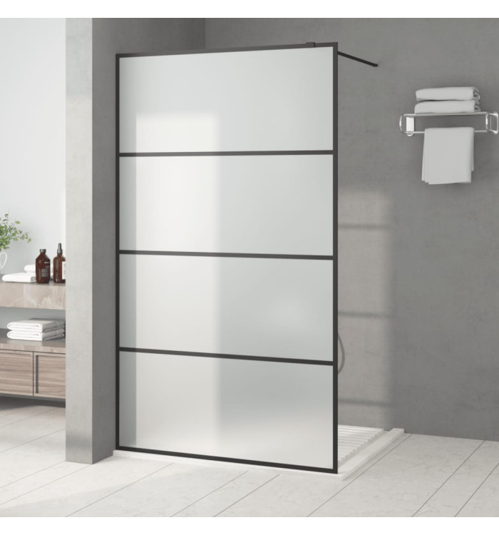 Paroi de douche Noir 115x195 cm Verre ESG dépoli | Mobilier & Déco