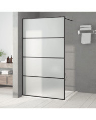 Paroi de douche Noir 115x195 cm Verre ESG dépoli | Mobilier & Déco