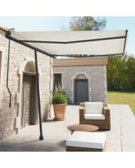 Jeu de poteaux d'auvent anthracite 300x245 cm fer | Mobilier & Déco