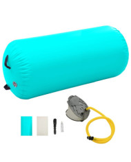 Rouleau gonflable de gymnastique avec pompe 120x75 cm PVC Vert | Mobilier & Déco