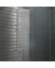 Ensemble de douche à deux têtes et thermostat Acier inoxydable | Mobilier & Déco