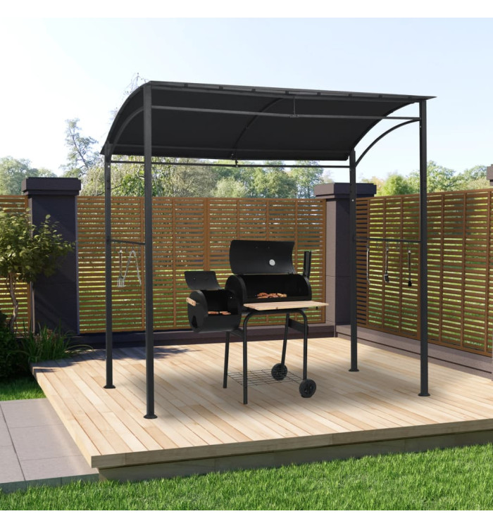 Belvédère de barbecue 215x150x220 cm Anthracite Acier | Mobilier & Déco