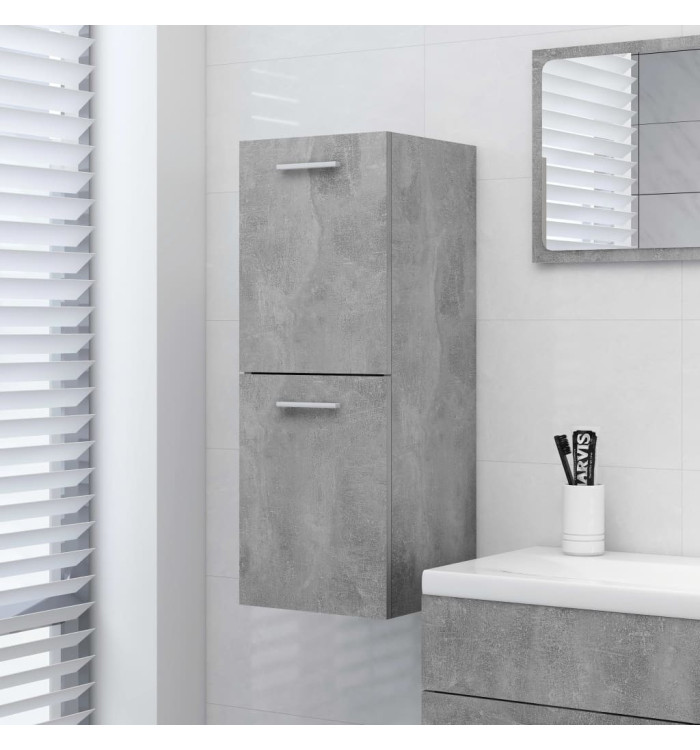 Armoire de salle de bain Gris béton 30x30x80 cm Bois ingénierie | Mobilier & Déco