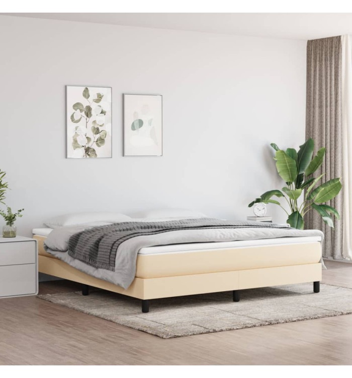 Matelas de lit à ressorts ensachés Crème 180x200x20 cm Tissu | Mobilier & Déco