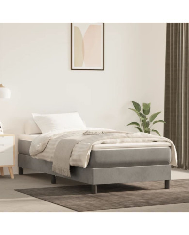 Matelas de lit à ressorts ensachés Gris clair 100x200x20 cm | Mobilier & Déco