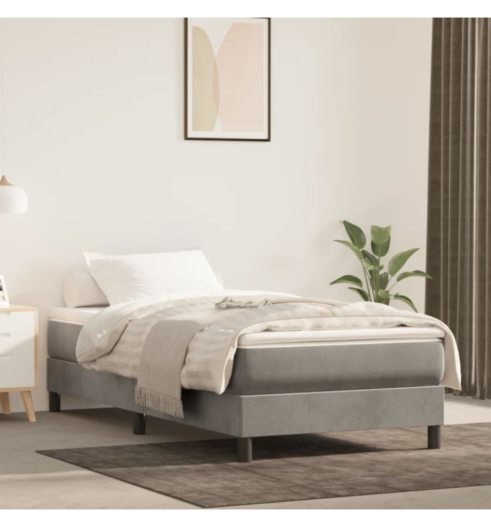 Matelas de lit à ressorts ensachés Gris clair 100x200x20 cm | Mobilier & Déco