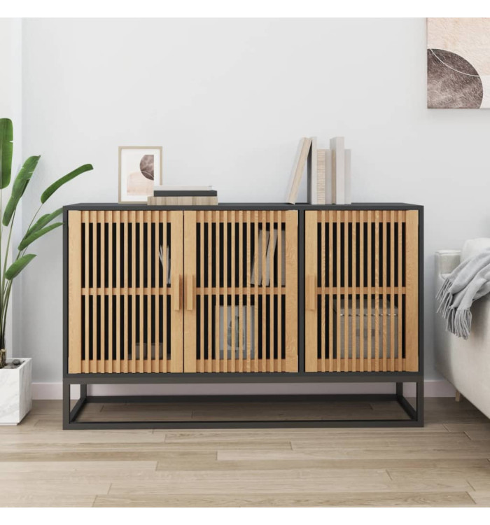 Buffet noir 105x30x65 cm bois d'ingénierie | Mobilier & Déco