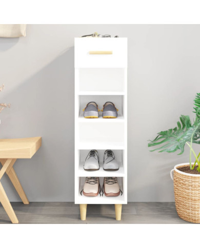 Armoire à chaussures Blanc 30x35x105 cm Bois d'ingénierie | Mobilier & Déco