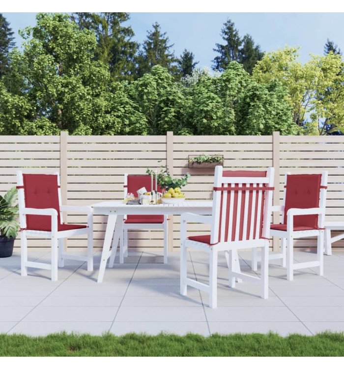Coussins de chaise de jardin à dossier bas lot de 4 | Mobilier & Déco