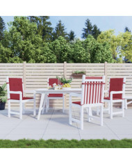 Coussins de chaise de jardin à dossier bas lot de 4 | Mobilier & Déco
