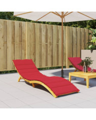 Coussin de chaise longue rouge 200x70x3 cm tissu oxford | Mobilier & Déco