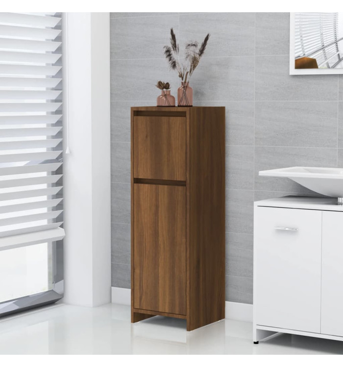 Armoire de bain Chêne marron 30x30x95 cm Bois d'ingénierie | Mobilier & Déco