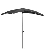 Parasol de jardin avec mât 200x130 cm anthracite | Mobilier & Déco