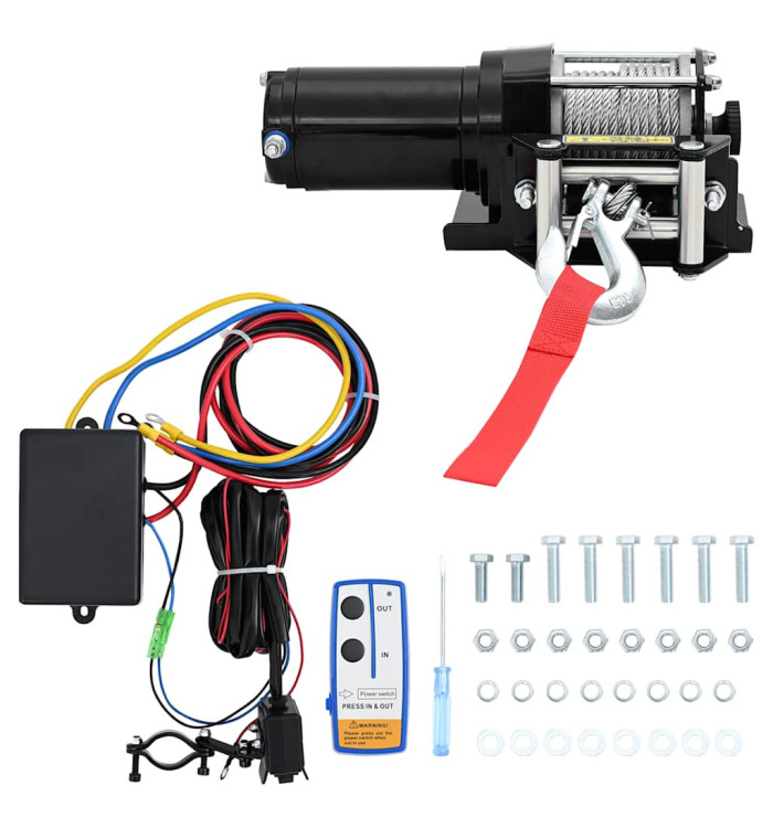 Treuil électrique 12 V 1360 kg avec télécommande sans fil | Mobilier & Déco