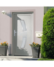 Porte d'entrée Blanc 88x200 cm PVC | Mobilier & Déco