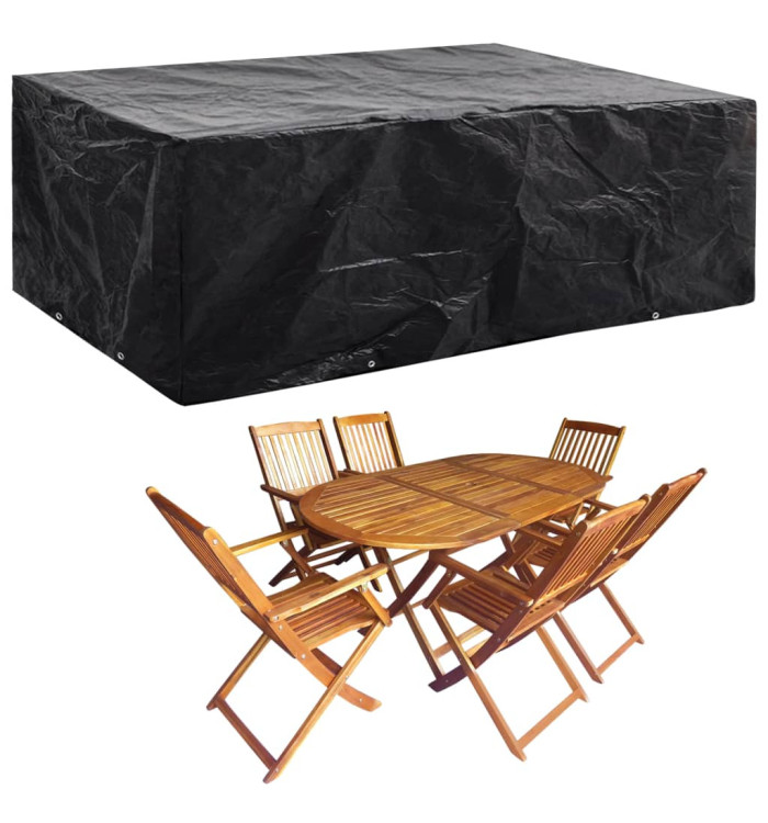 Housse de salon de jardin 8 œillets 242x162x100 cm | Mobilier & Déco