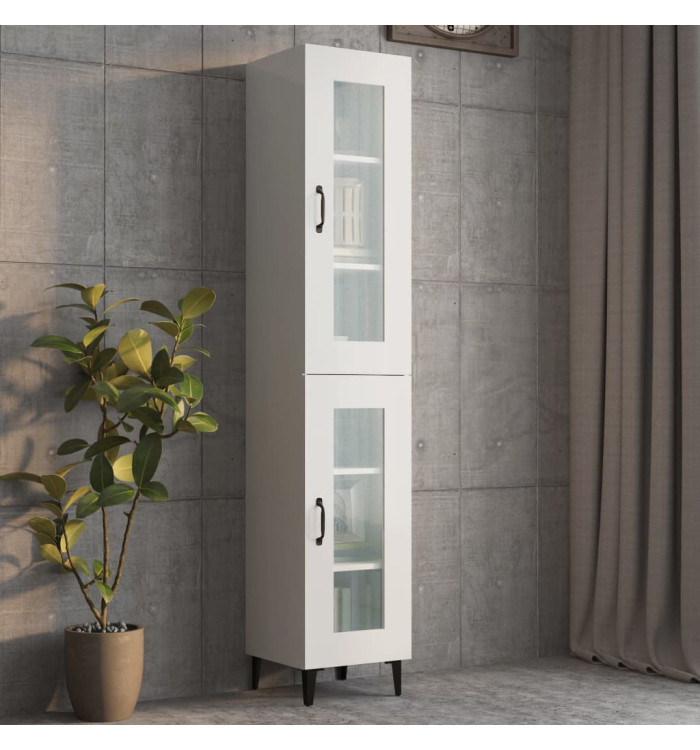 Armoire murale suspendue Blanc brillant 34,5x34x90 cm | Mobilier & Déco