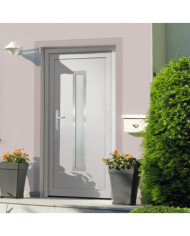 Porte d'entrée Blanc 98x200 cm PVC | Mobilier & Déco