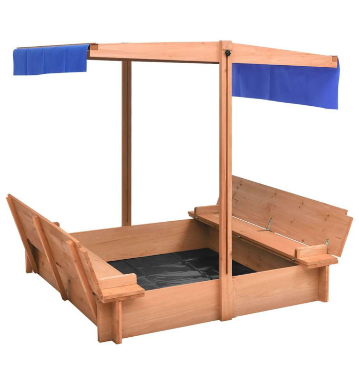 Bac à sable avec toit Bois de sapin 112x112x112 cm | Mobilier & Déco