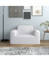 Housse extensible de canapé Blanc Jersey de polyester | Mobilier & Déco